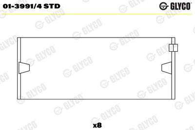 Connecting Rod Bearing GLYCO 01-3991/4 STD