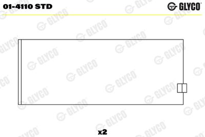 Connecting Rod Bearing GLYCO 01-4110 STD