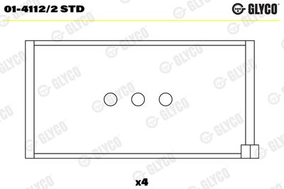 Connecting Rod Bearing GLYCO 01-4112/2 STD