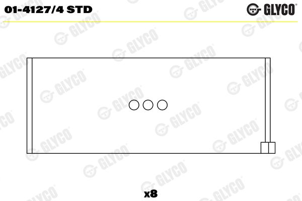 GLYCO 01-4127/4 STD Connecting Rod Bearing