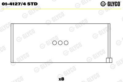 Connecting Rod Bearing GLYCO 01-4127/4 STD