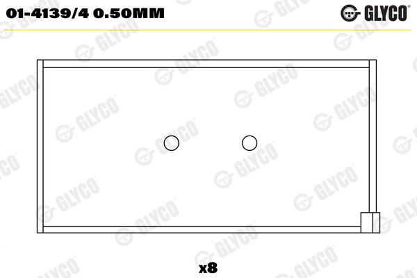 GLYCO 01-4139/4 0.50mm Connecting Rod Bearing