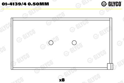 Connecting Rod Bearing GLYCO 01-4139/4 0.50mm