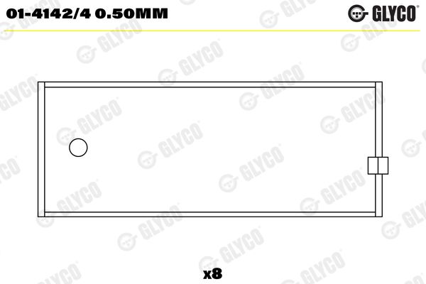 GLYCO 01-4142/4 0.50mm Connecting Rod Bearing