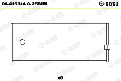 Connecting Rod Bearing GLYCO 01-4153/4 0.25mm
