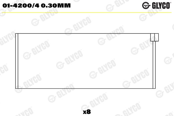 GLYCO 01-4200/4 0.30mm Connecting Rod Bearing