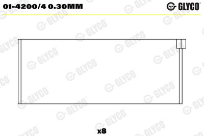 Connecting Rod Bearing GLYCO 01-4200/4 0.30mm