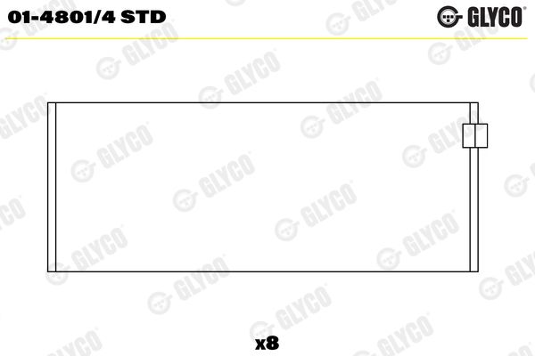 GLYCO 01-4801/4 STD Connecting Rod Bearing