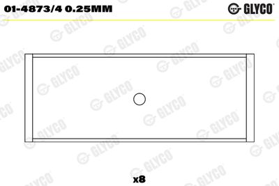 Connecting Rod Bearing GLYCO 01-4873/4 0.25MM