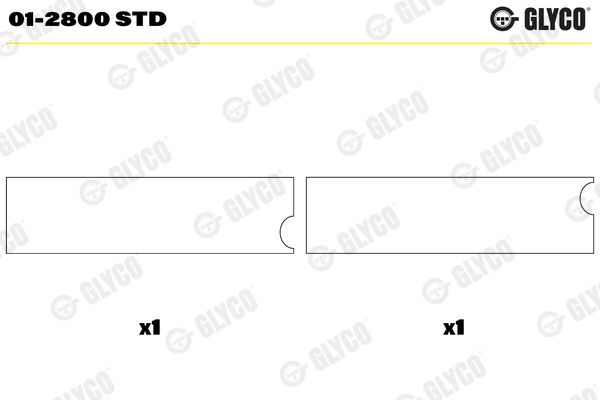 GLYCO 01-2800 STD Connecting Rod Bearing