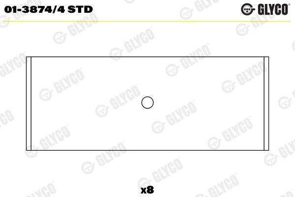 GLYCO 01-3874/4 STD Connecting Rod Bearing