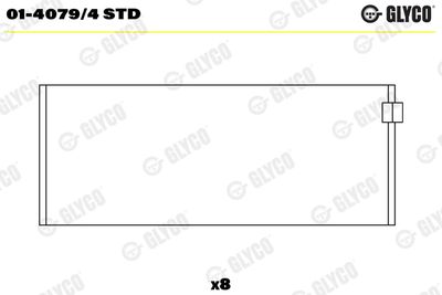 Connecting Rod Bearing GLYCO 01-4079/4 STD