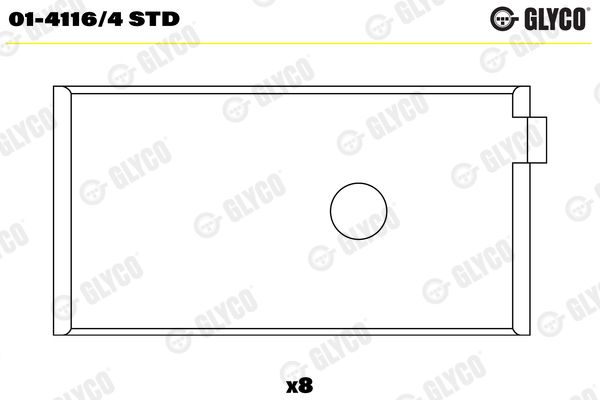 GLYCO 01-4116/4 STD Connecting Rod Bearing