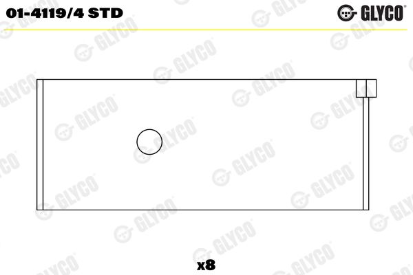 GLYCO 01-4119/4 STD Connecting Rod Bearing