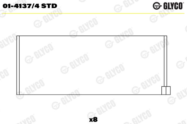 GLYCO 01-4137/4 STD Connecting Rod Bearing