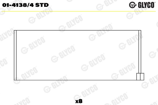 GLYCO 01-4138/4 STD Connecting Rod Bearing