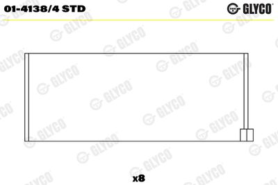 Connecting Rod Bearing GLYCO 01-4138/4 STD