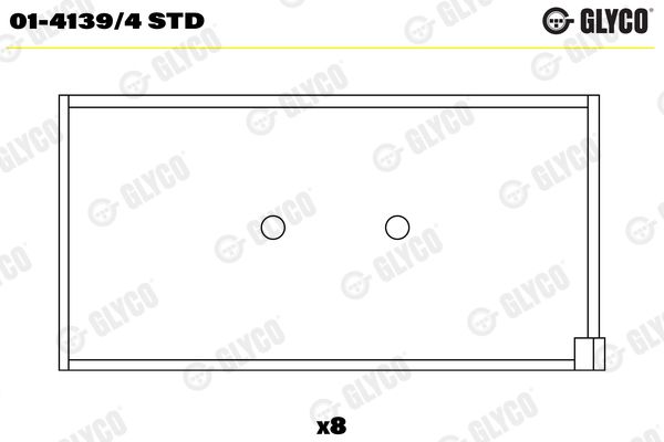 GLYCO 01-4139/4 STD Connecting Rod Bearing