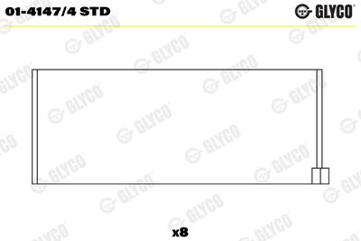 Connecting Rod Bearing GLYCO 01-4147/4 STD