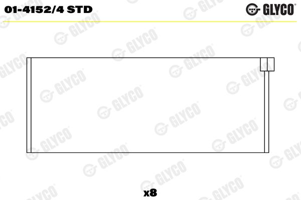 GLYCO 01-4152/4 STD Connecting Rod Bearing