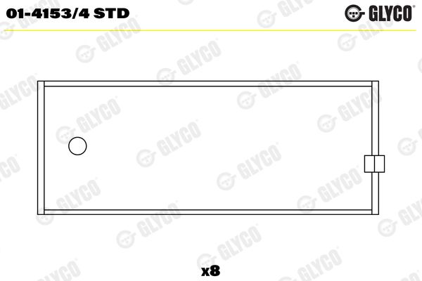 GLYCO 01-4153/4 STD Connecting Rod Bearing