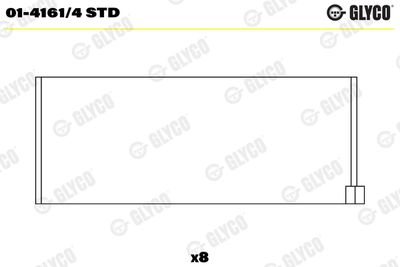 Connecting Rod Bearing GLYCO 01-4161/4 STD