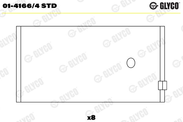 GLYCO 01-4166/4 STD Connecting Rod Bearing