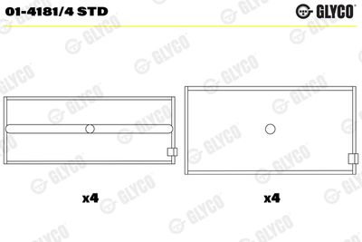 Connecting Rod Bearing GLYCO 01-4181/4 STD