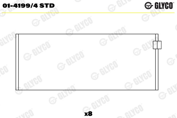 GLYCO 01-4199/4 STD Connecting Rod Bearing