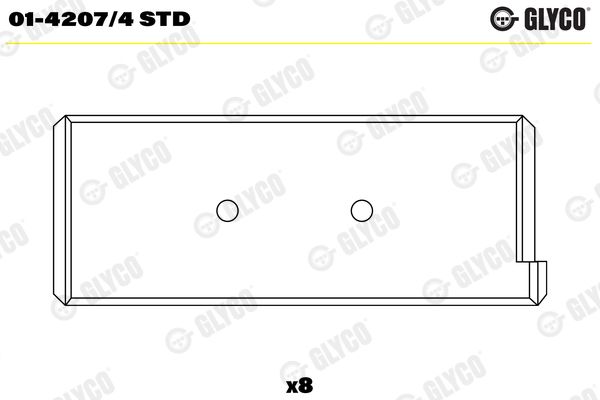 GLYCO 01-4207/4 STD Connecting Rod Bearing