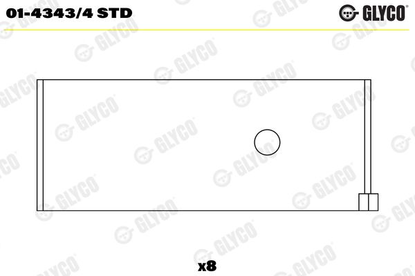 GLYCO 01-4343/4 STD Connecting Rod Bearing