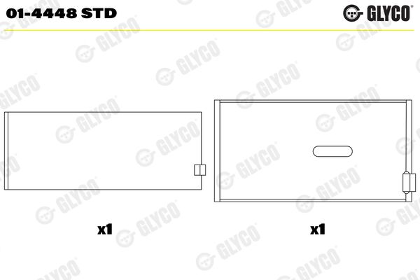 GLYCO 01-4448 STD Connecting Rod Bearing