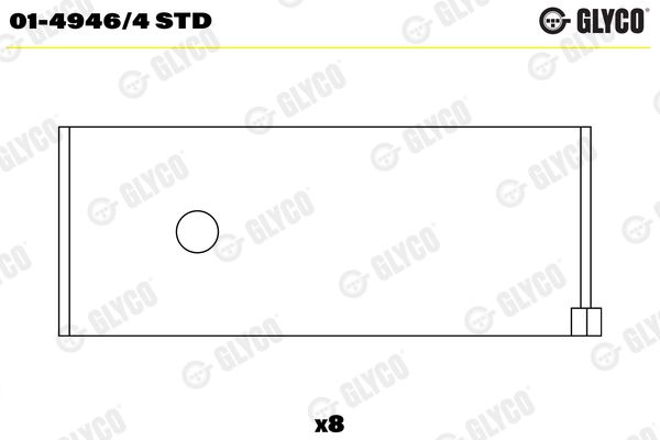 GLYCO 01-4946/4 STD Connecting Rod Bearing