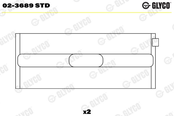 GLYCO 02-3689 STD Crankshaft Bearing