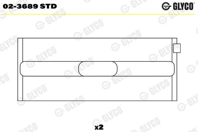 Crankshaft Bearing GLYCO 02-3689 STD