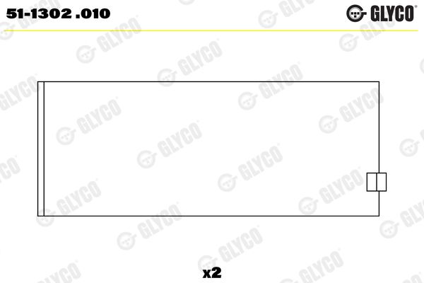 GLYCO 51-1302 .010 Connecting Rod Bearing