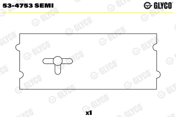 GLYCO 53-4753 SEMI Camshaft Bearing