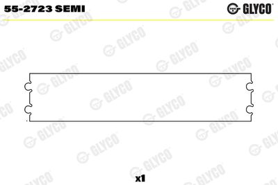 Small End Bushes, connecting rod GLYCO 55-2723 SEMI