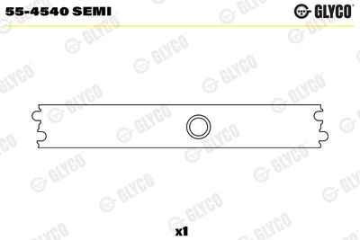 Small End Bushes, connecting rod GLYCO 55-4540 SEMI