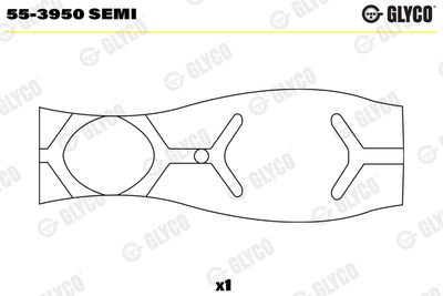 Small End Bushes, connecting rod GLYCO 55-3950 SEMI