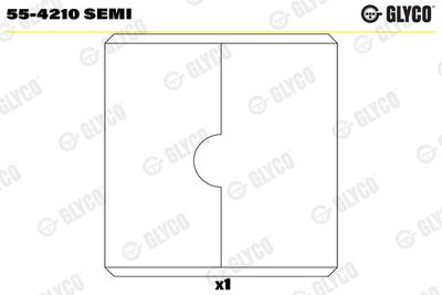 Small End Bushes, connecting rod GLYCO 55-4210 SEMI
