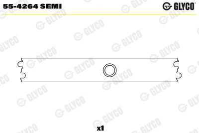 Small End Bushes, connecting rod GLYCO 55-4264 SEMI