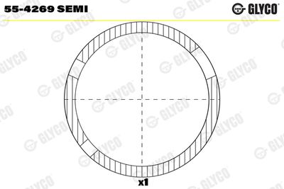 Small End Bushes, connecting rod GLYCO 55-4269 SEMI
