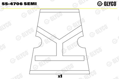 Small End Bushes, connecting rod GLYCO 55-4706 SEMI