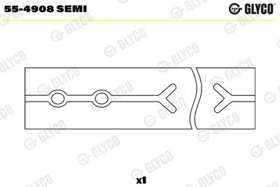 Small End Bushes, connecting rod GLYCO 55-4908 SEMI
