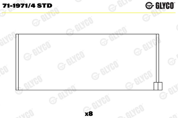 GLYCO 71-1971/4 STD Connecting Rod Bearing