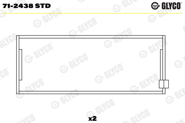 GLYCO 71-2438 STD Connecting Rod Bearing