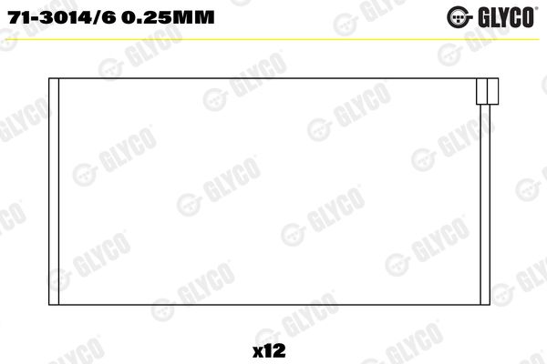 GLYCO 71-3014/6 0.25mm Connecting Rod Bearing