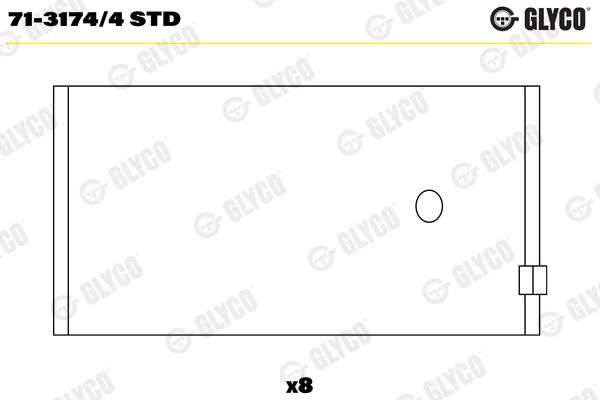 GLYCO 71-3174/4 STD Connecting Rod Bearing