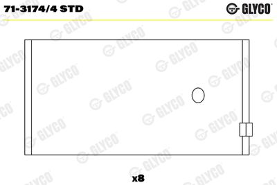 Connecting Rod Bearing GLYCO 71-3174/4 STD
